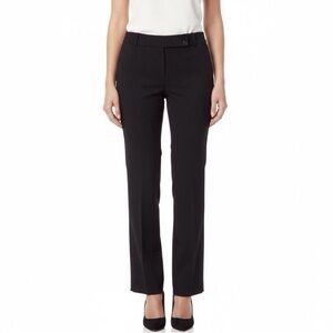 Ann Taylor Lindsay Black Work Dress Pants Petite Lined Straight Leg Preppy 00P